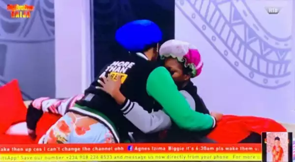 #BBNaija2019: Simply Tacha & her G-Sting kiss and make up with Thelma this morning after fighting over fish 